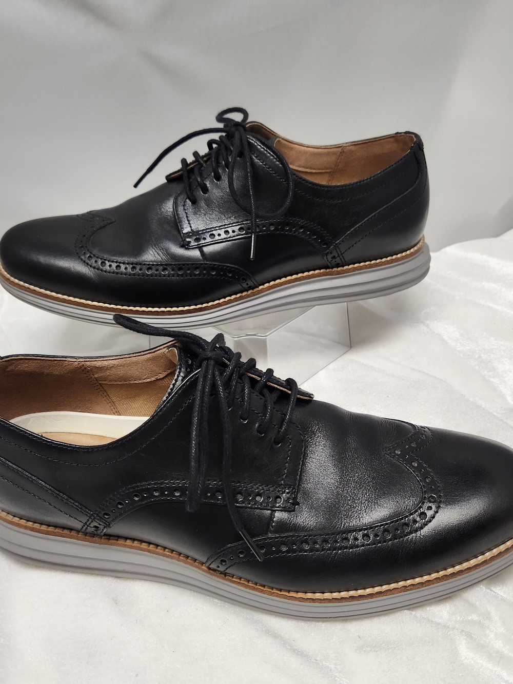 Cole Haan Black Wingtip Derby with Contrasting Sole